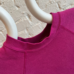 1980s Magenta Pink Blank Sweatshirt