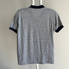 1970s Color Block V-Neck T-Shirt - Soft and Slouchy