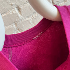 1980s Magenta Pink Blank Sweatshirt