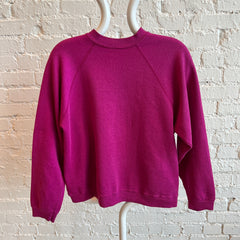 1980s Magenta Pink Blank Sweatshirt