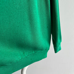 1980s Kelly Green Tultex Raglan with Dark Green Spots.