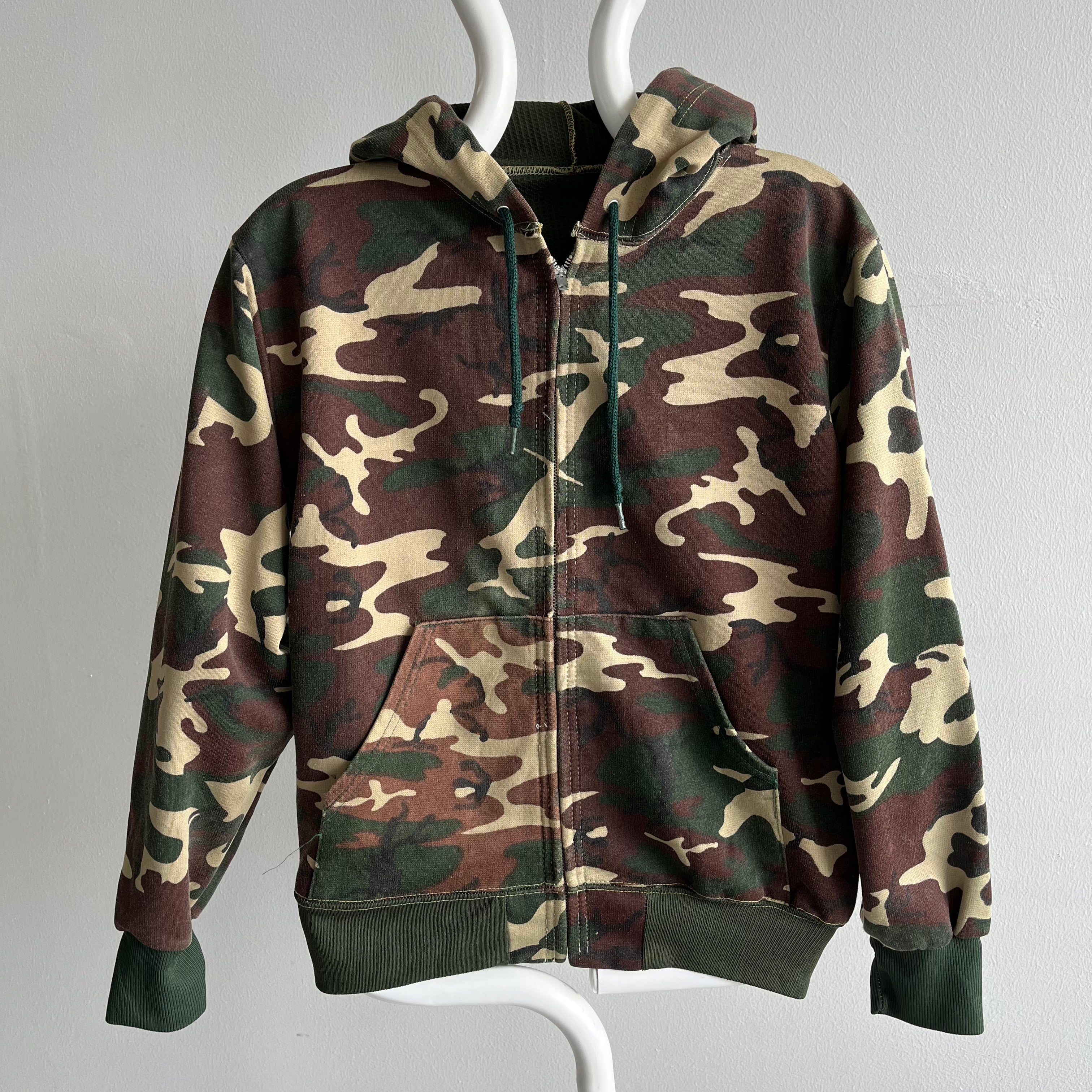 1970/80s Insulated Camo Zip Up Hoodie