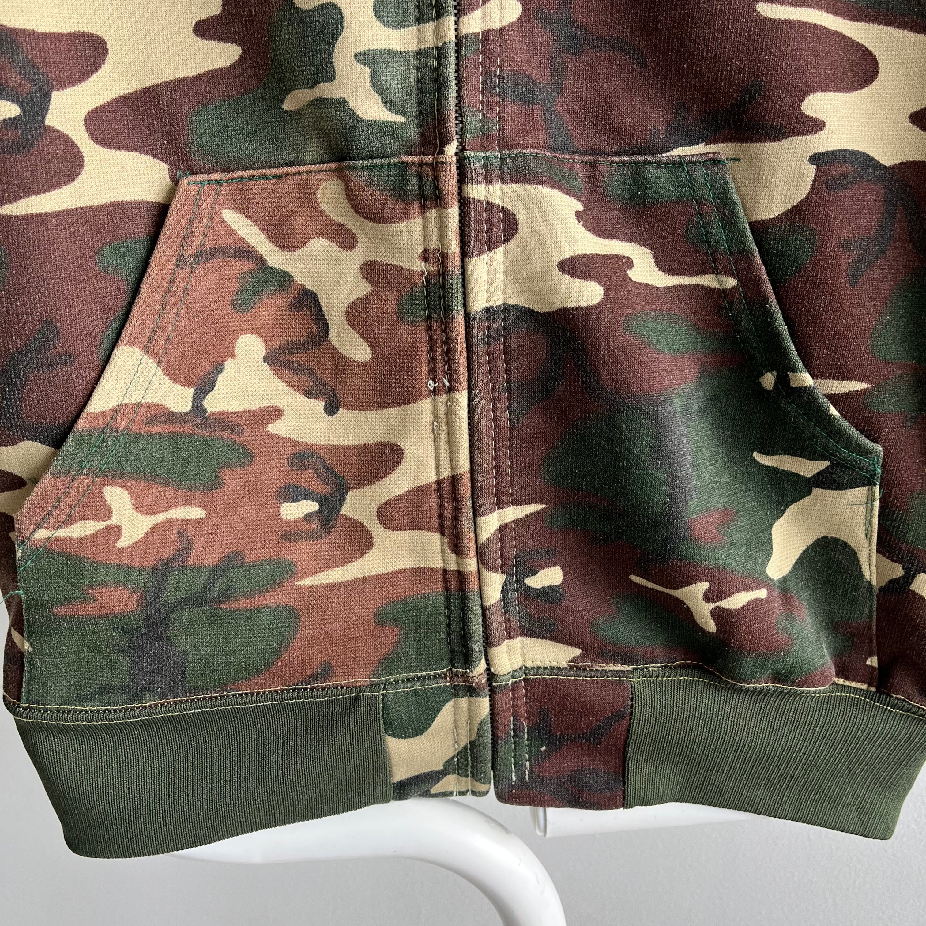 1970/80s Insulated Camo Zip Up Hoodie