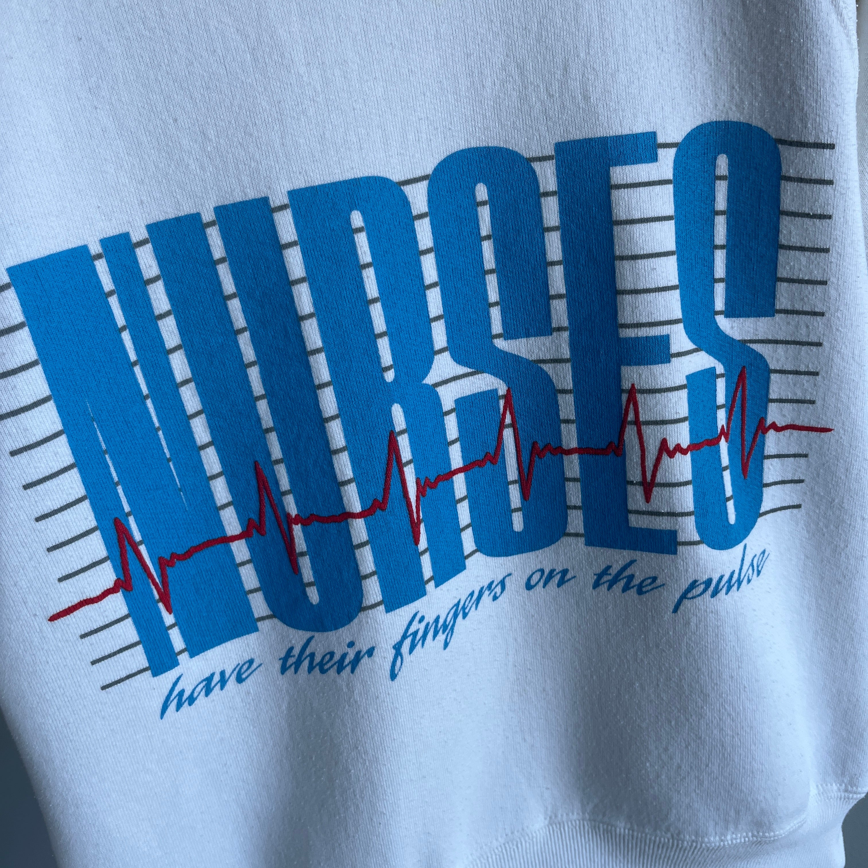 1980s Nurses Have Their Fingers On The Pulse Sweatshirt