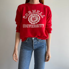 1980s Cornell University Thinned Out Tattered, Torn and Worn Intelligent Sweatshirt