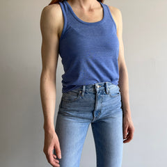 1970s Classic Faded Thin Blue Tank Top