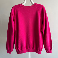 1990s Magenta Pink Slouchy Raglan Sweatshirt