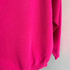 1990s Magenta Pink Slouchy Raglan Sweatshirt