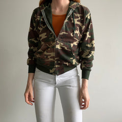 1970/80s Insulated Camo Zip Up Hoodie