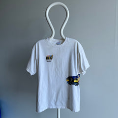 1990s NASCAR on TBS Superstation Wrap Around Cotton T-Shirt - Stained