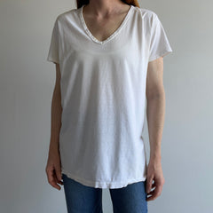 1980s Age Stained and Thin Rolled Neck Hanes 
