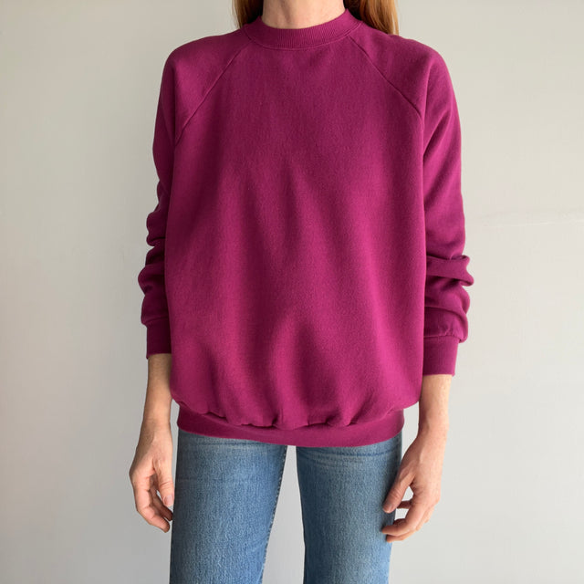 1990s Hanes Her Way Magenta Raglan