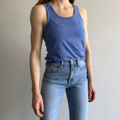 1970s Classic Faded Thin Blue Tank Top
