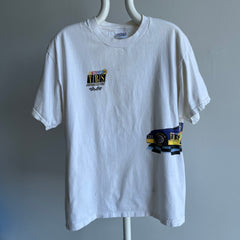 1990s NASCAR on TBS Superstation Wrap Around Cotton T-Shirt - Stained