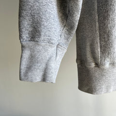 1980s Reverse Weave Blank Gray Sweatshirt - Heavyweight