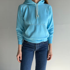 1980s Smaller Caribbean Blue Pull Over Hoodie by Sportswear