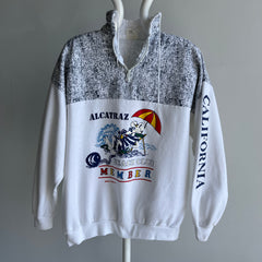1980s Alcatraz Member, California 1/4 Zip Tourist Sweatshirt