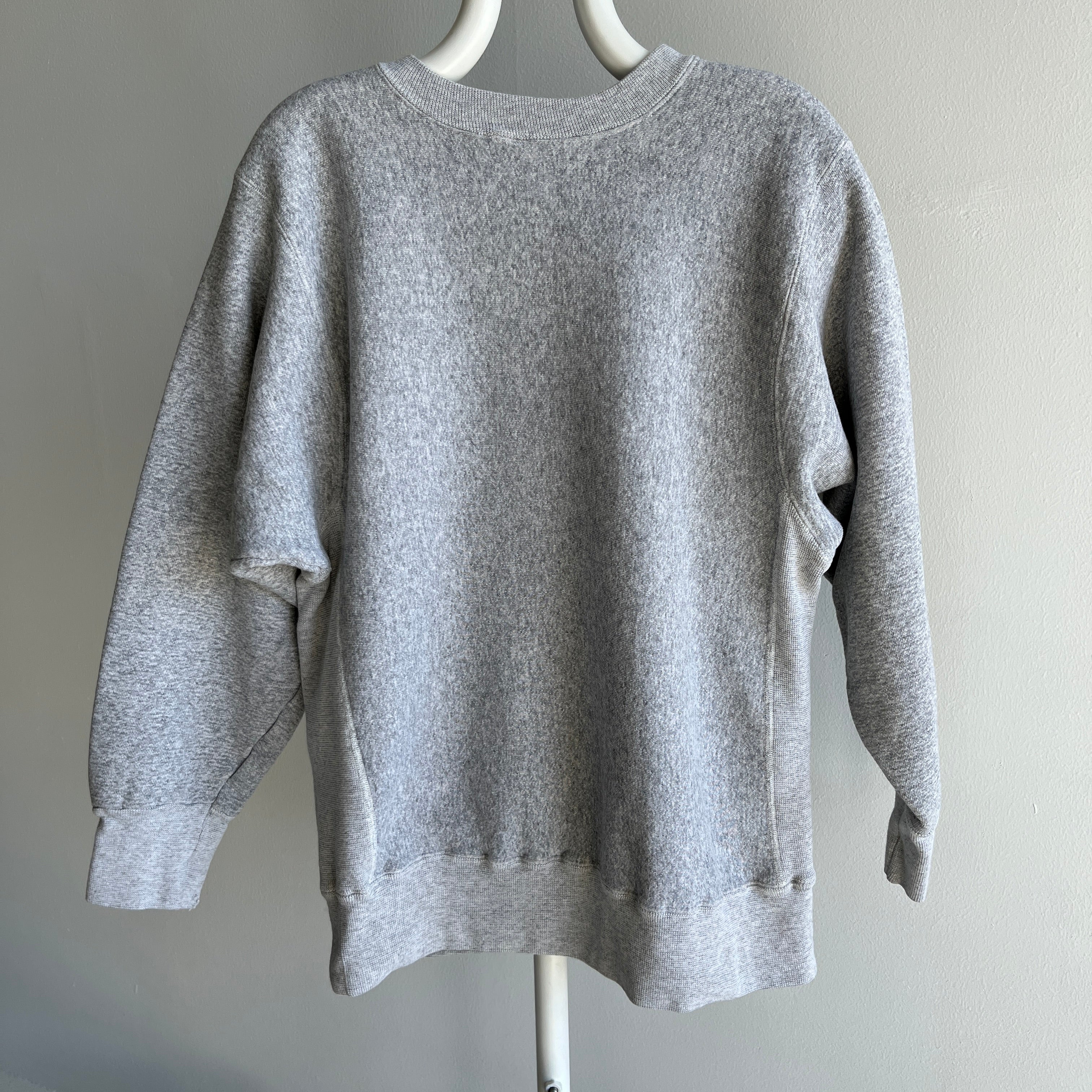 1980s Reverse Weave Blank Gray Sweatshirt - Heavyweight