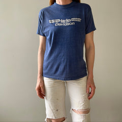 1982 Paper Thin Harley T Shirt Green Bay Wisconsin - GOLD