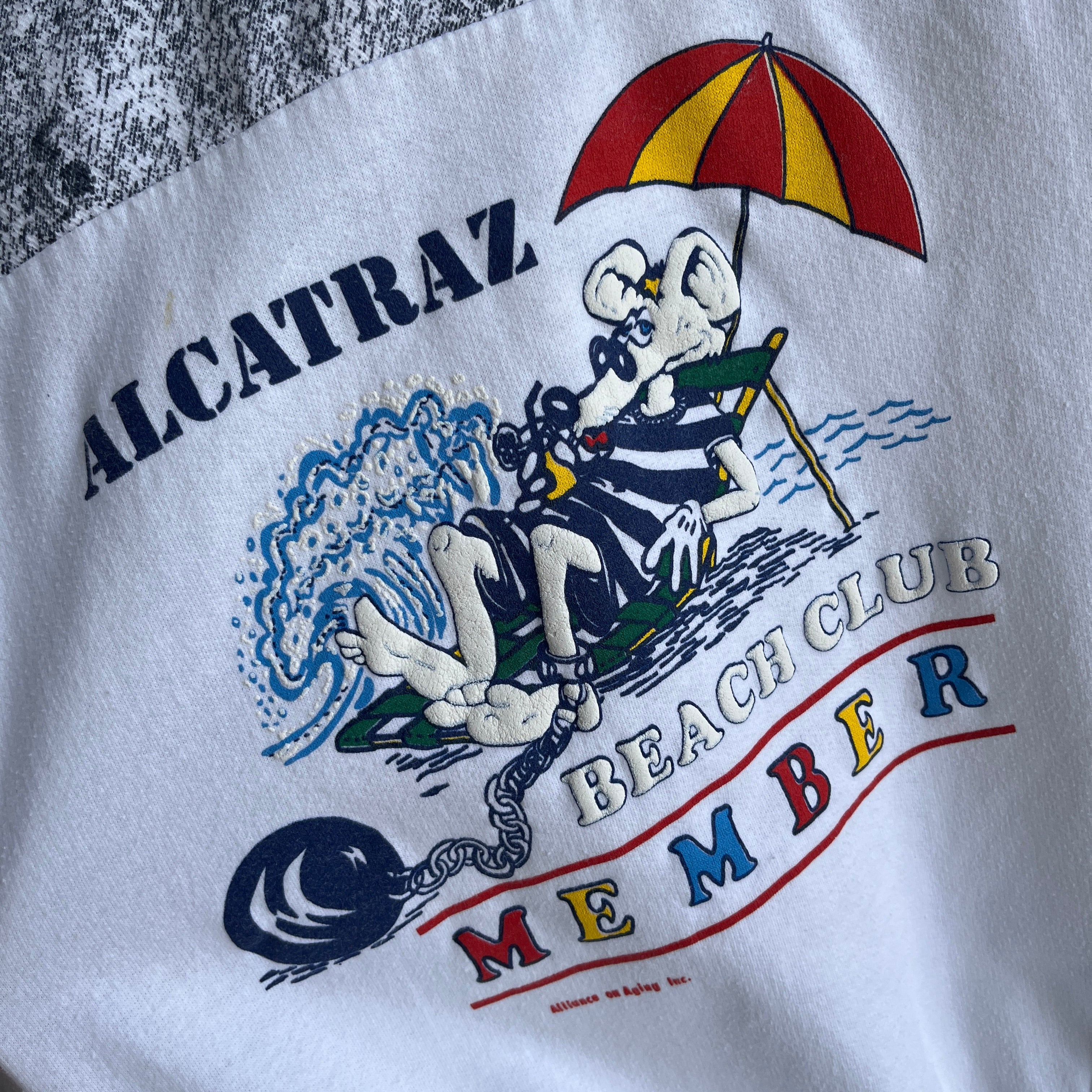 1980s Alcatraz Member, California 1/4 Zip Tourist Sweatshirt