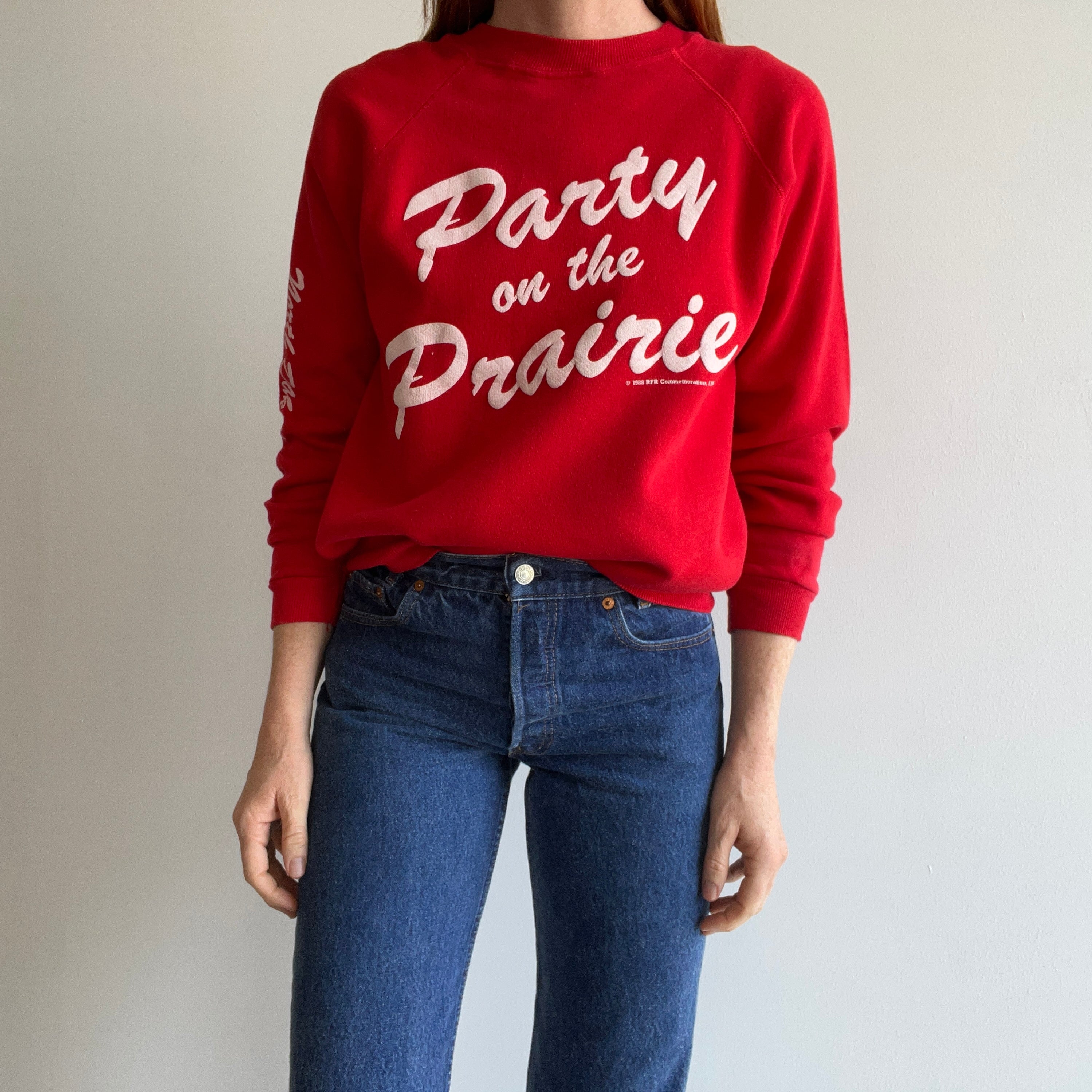 1988/9 Party on The Prairie North Dakota Centennial Sweatshirt