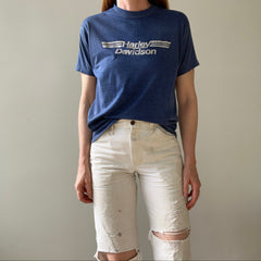 1982 Paper Thin Harley T Shirt Green Bay Wisconsin - GOLD