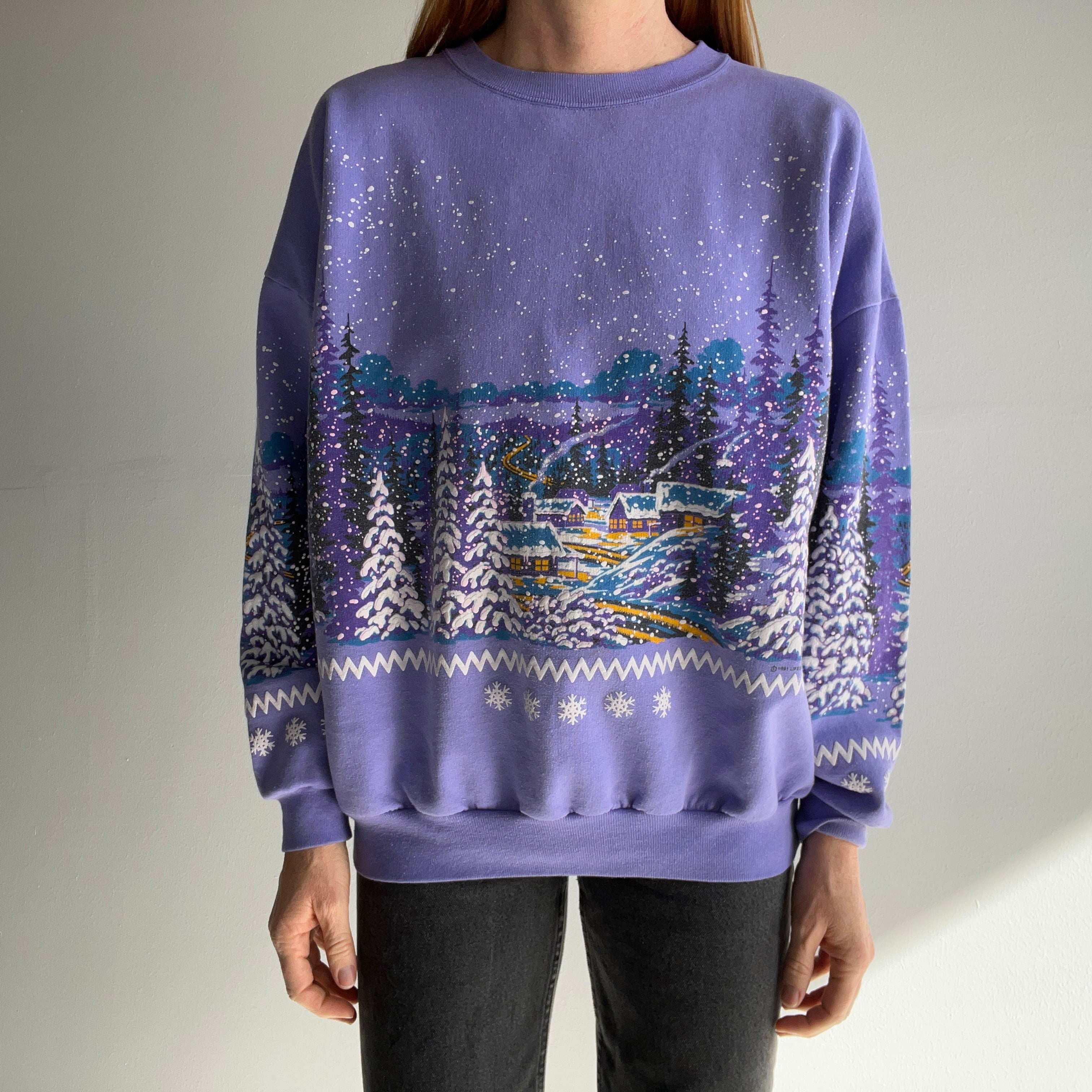 1991 Winter Scape Wrap Around Sweatshirt