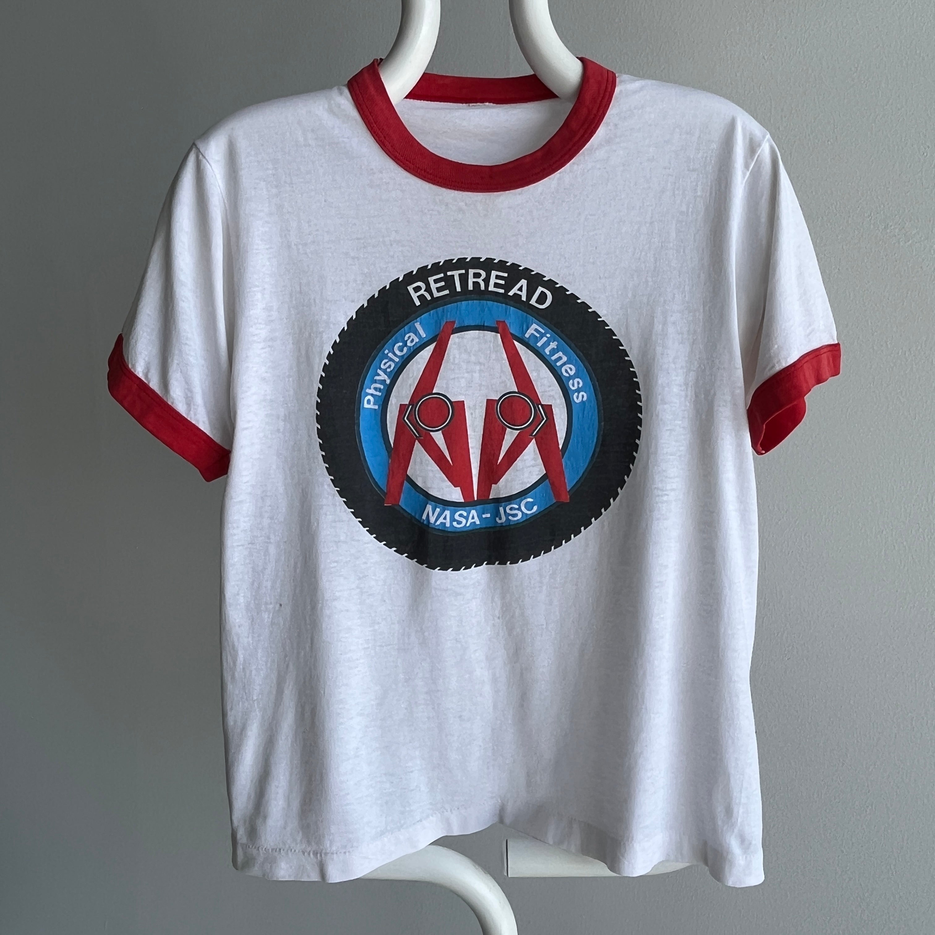 1980s NASA-JSC Retread Physical Fitness Ring Tee