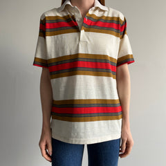 1980s Striped Polo Shirt - WOW