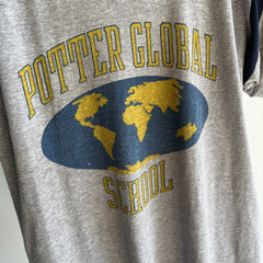 1970s Potter Global School Football T-Shirt by Champion