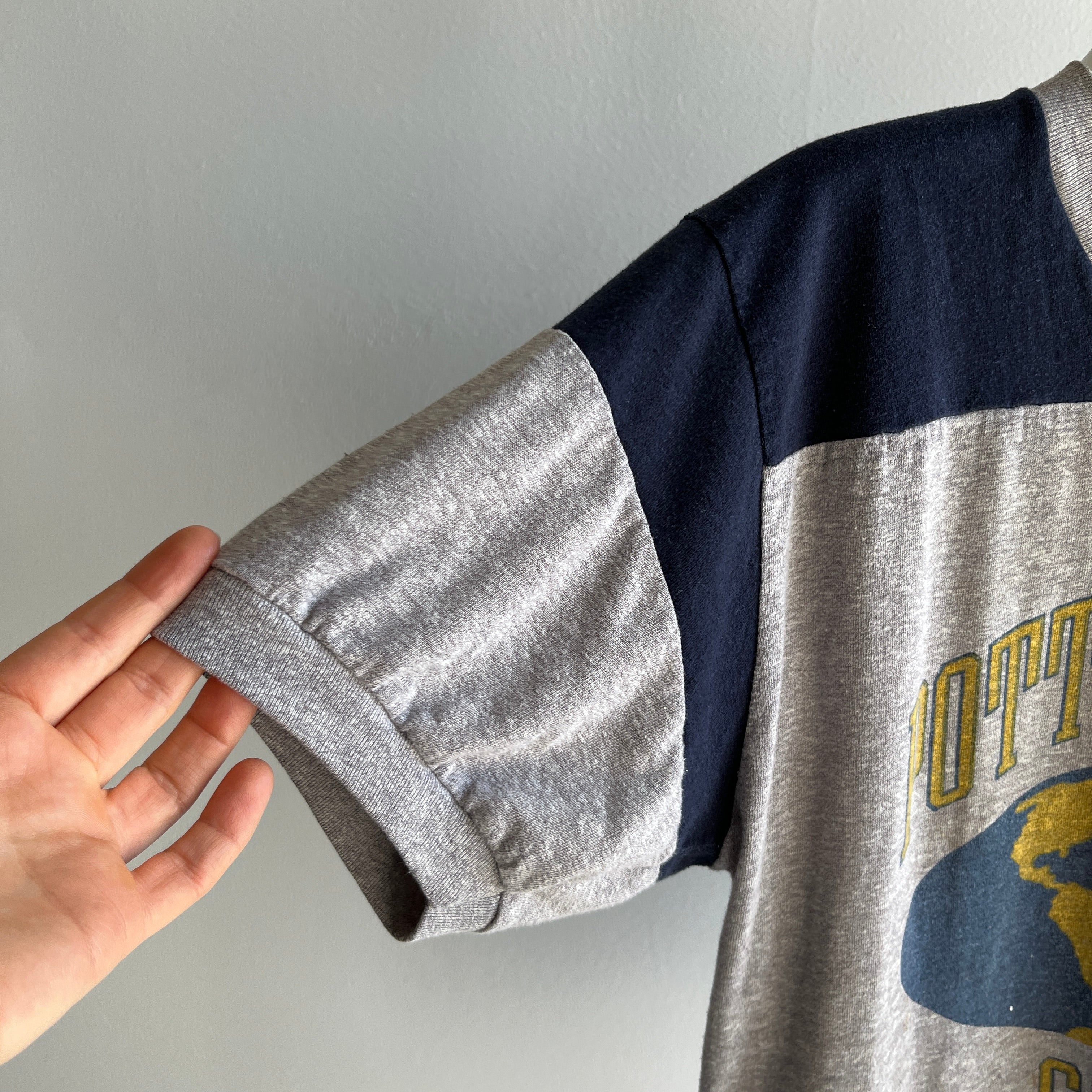 1970s Potter Global School Football T-Shirt by Champion