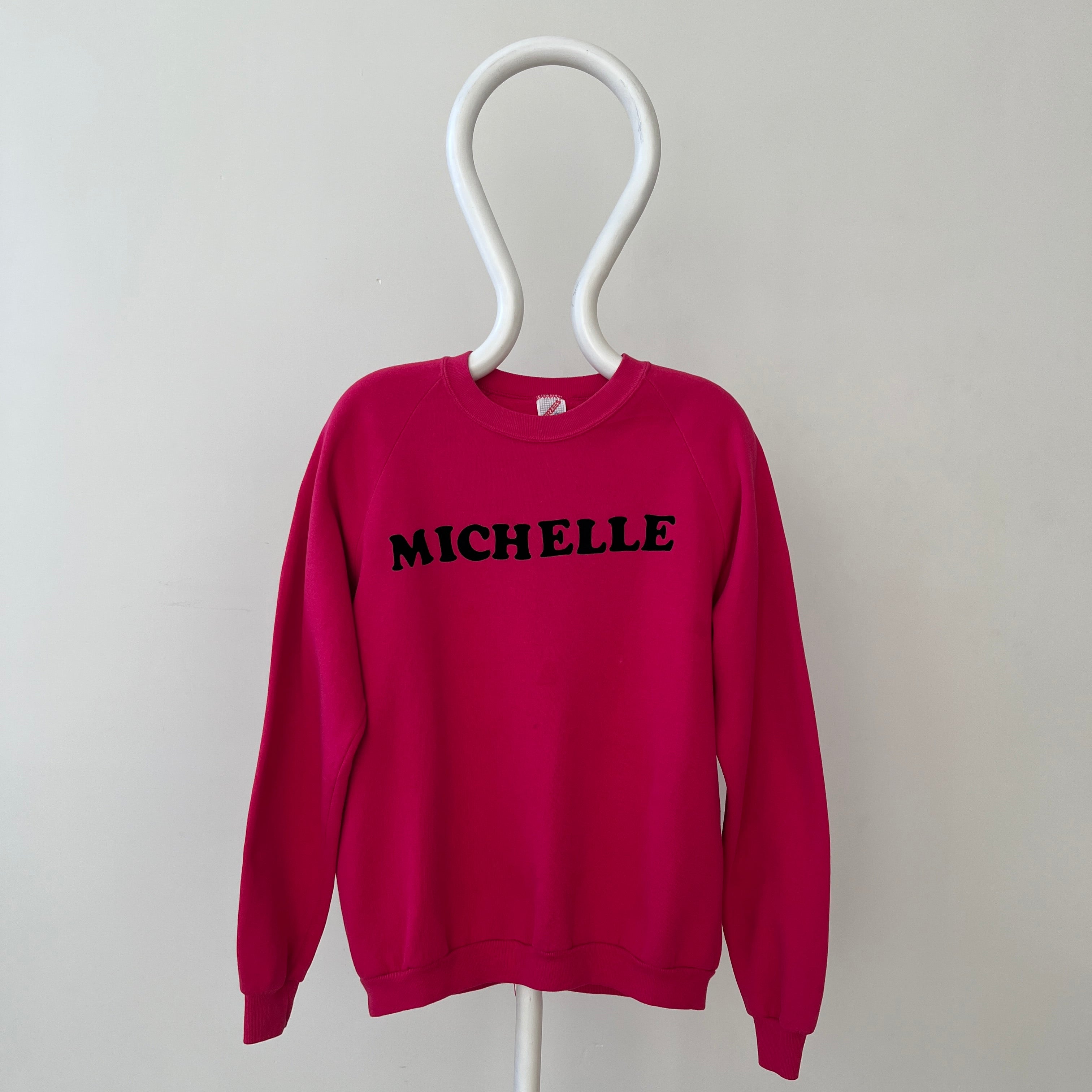 1980s/90s Pink Michelle Raglan Sweatshirt - Awwww