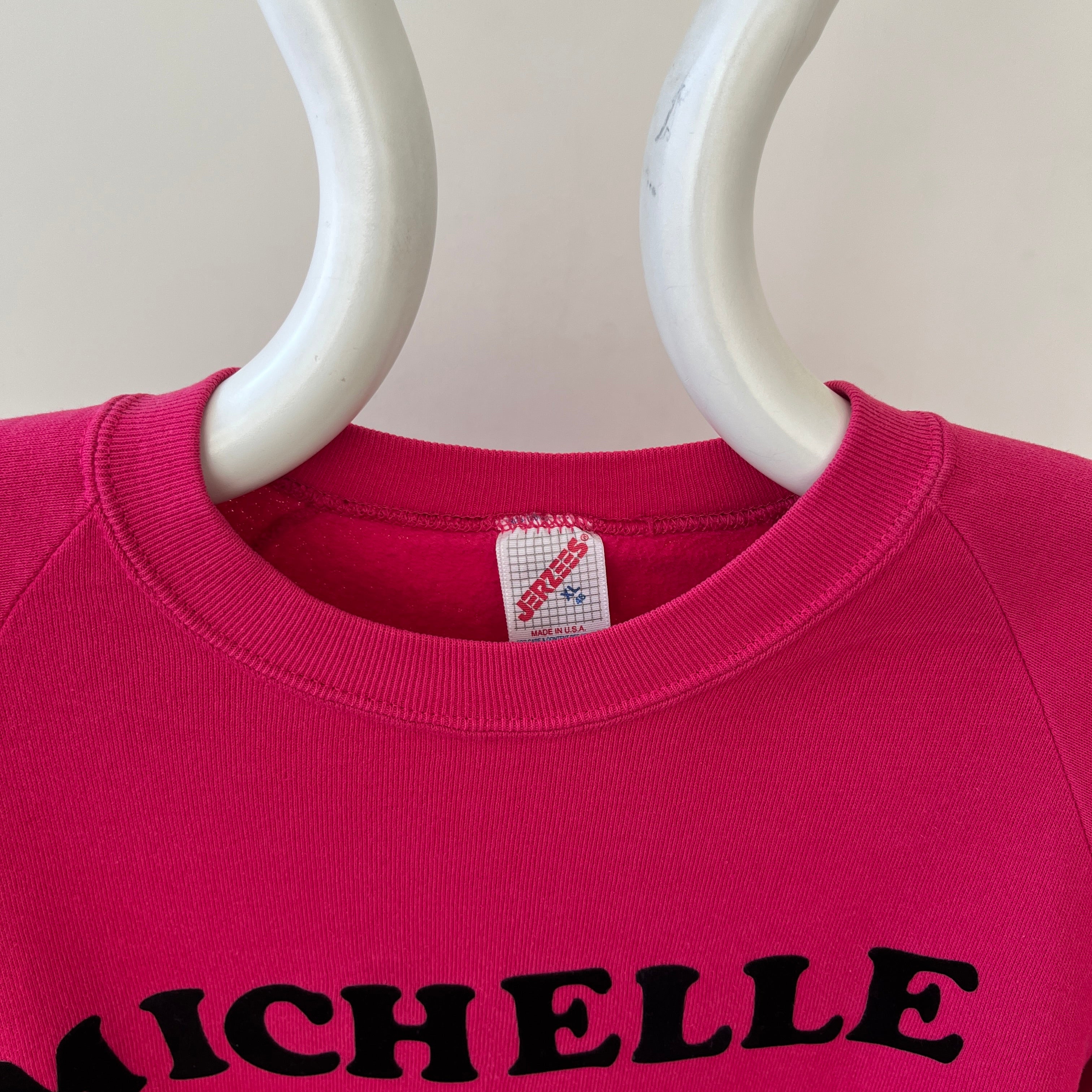 1980s/90s Pink Michelle Raglan Sweatshirt - Awwww