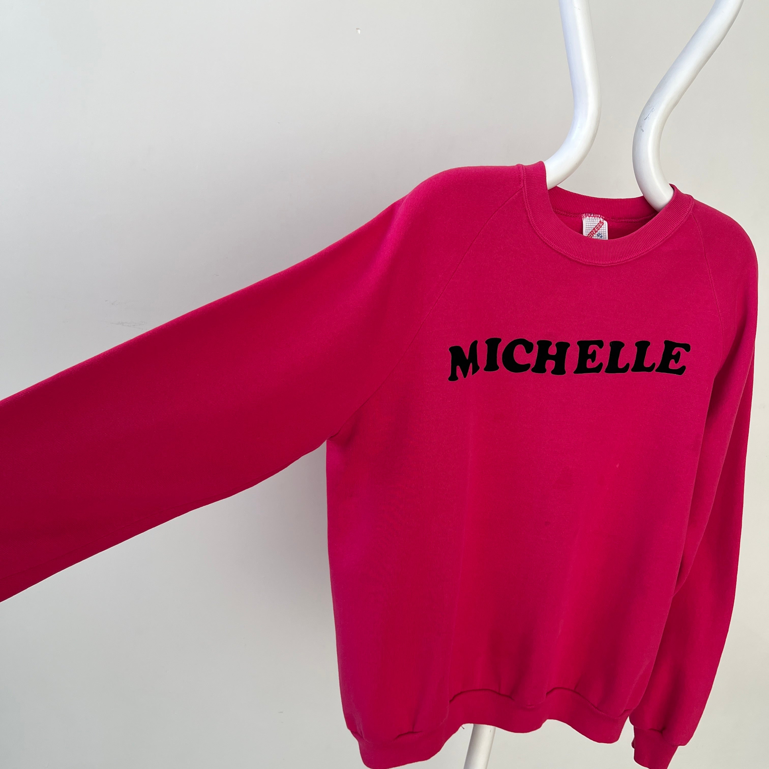 1980s/90s Pink Michelle Raglan Sweatshirt - Awwww