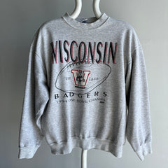 1994 Wisconsin Badgers Sweatshirt with A Tattered Split Collar - YES!