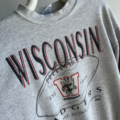 1994 Wisconsin Badgers Sweatshirt with A Tattered Split Collar - YES!