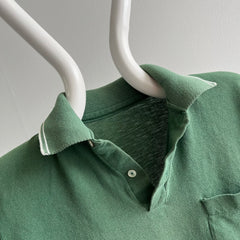 1970/80s Dark Green Smaller Sized Pocket Polo - So Good