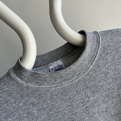 1980s BVD Blank Gray Sweatshirt with Contrast Stitching