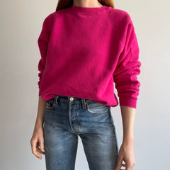 1990s Magenta Pink Slouchy Raglan Sweatshirt