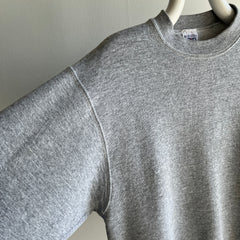 1980s BVD Blank Gray Sweatshirt with Contrast Stitching