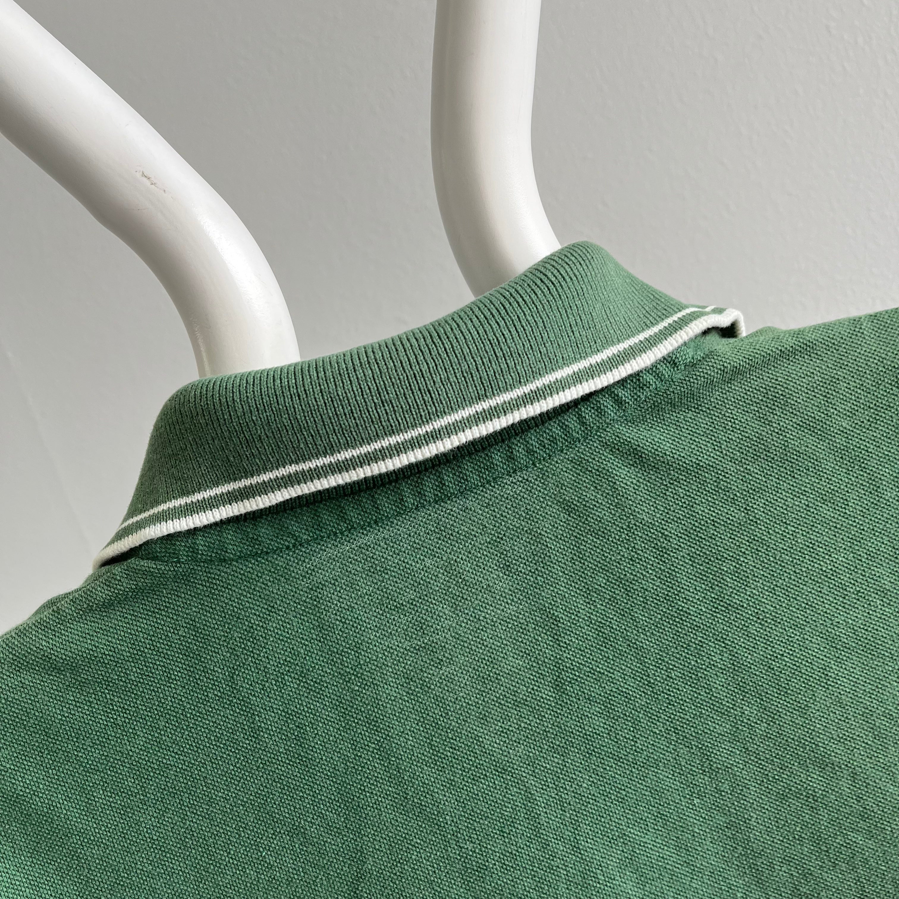 1970/80s Dark Green Smaller Sized Pocket Polo - So Good