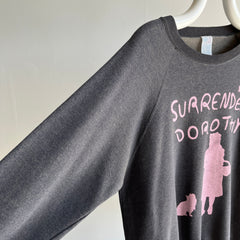 1970s  Surrender Dorothy Wizard of Oz Faded Black/Gray/Brown Sweatshirt