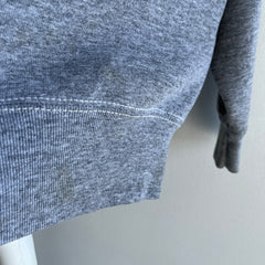 1980s BVD Blank Gray Sweatshirt with Contrast Stitching