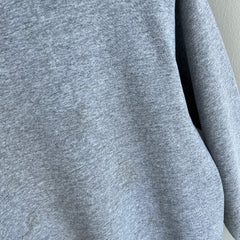 1980s BVD Blank Gray Sweatshirt with Contrast Stitching