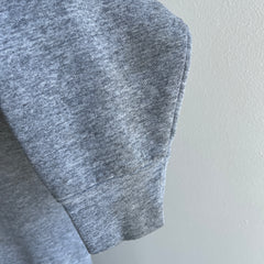 1980s BVD Blank Gray Sweatshirt with Contrast Stitching