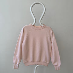 1990s Light Pink Blank Raglan Sweatshirt