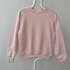 1990s Light Pink Blank Raglan Sweatshirt