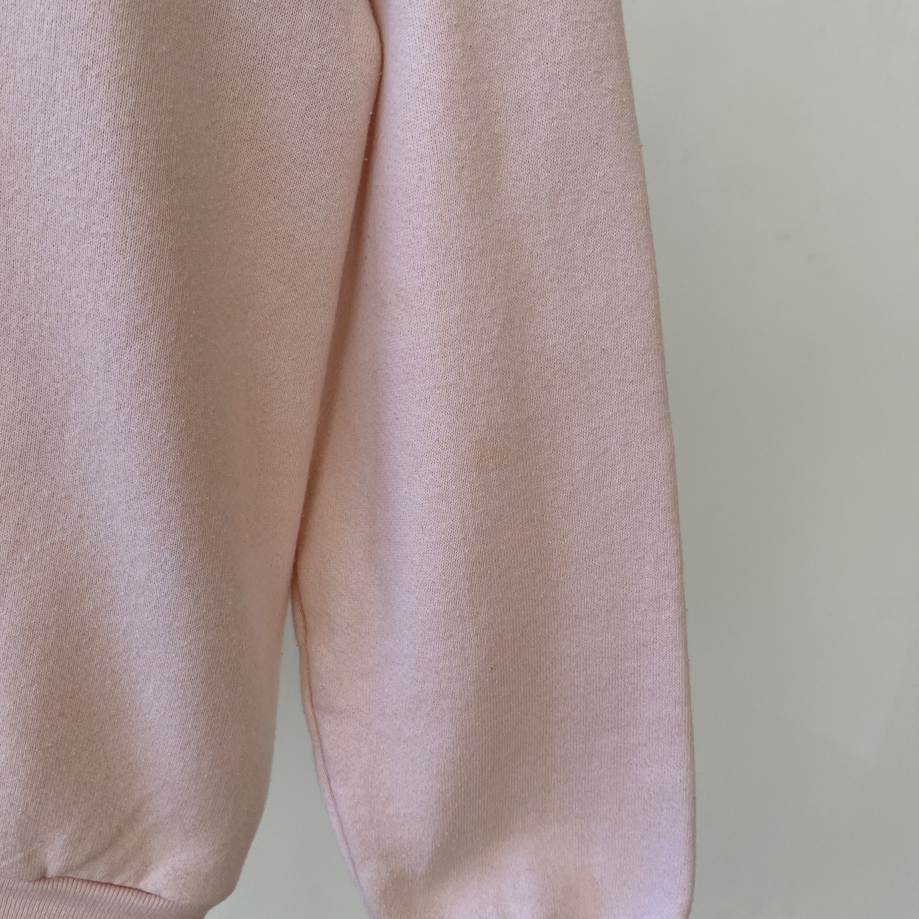 1990s Light Pink Blank Raglan Sweatshirt