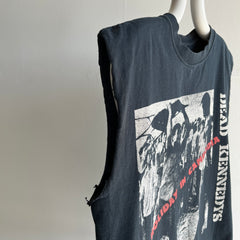 2000s Dead Kennedys Cut and Mended Nicely Worn DIY Muscle Tank