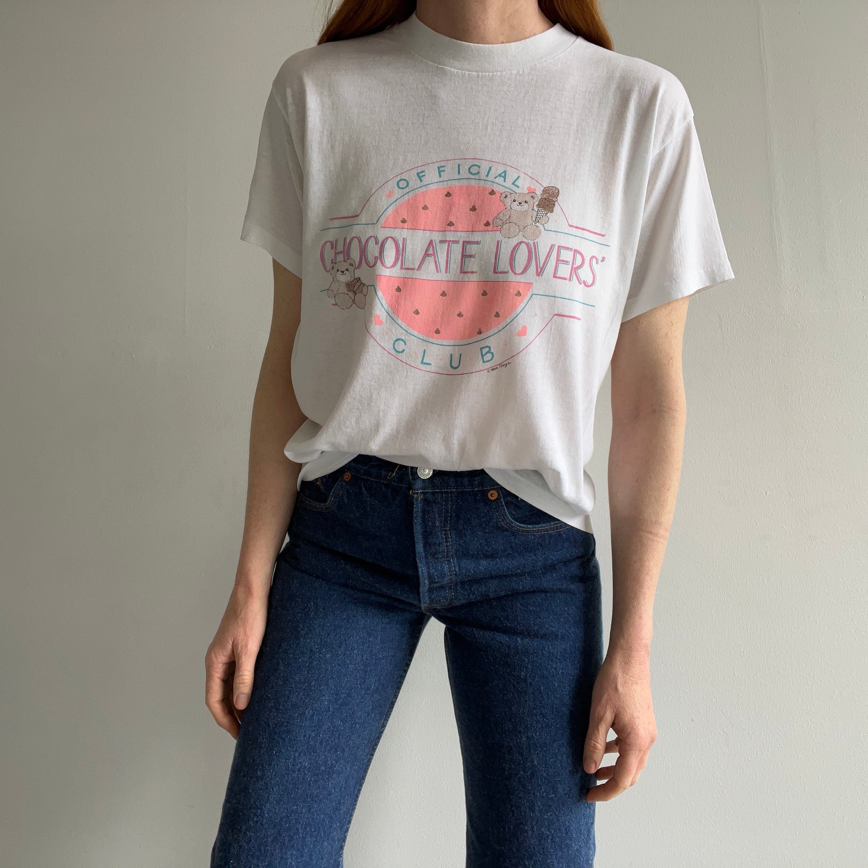 1986 Official Chocolate Lovers Club Paper Thin T-Shirt